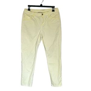 Soft Surroundings lt yellow, straight leg jeans size S